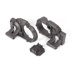 Gearbox halves,  left & right/ differential cover (charcoal gray)