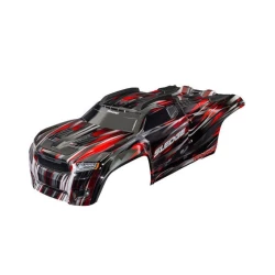 Body, Sledge, red (painted, decals applied) (assembled with front & rear body mounts and rear body support for clipless mounting)