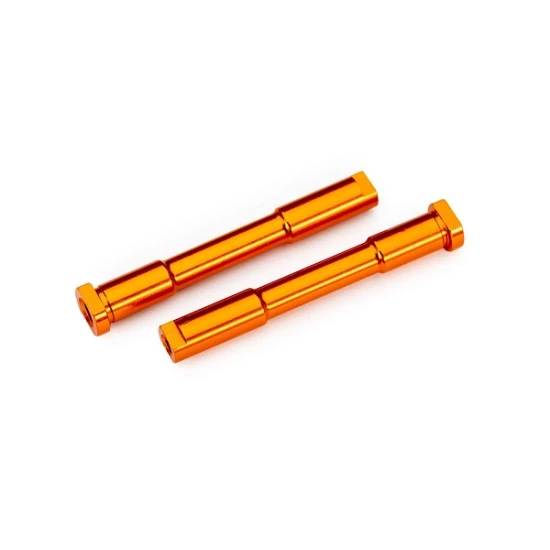 Bellcrank posts, steering (aluminum, orange-anodized)