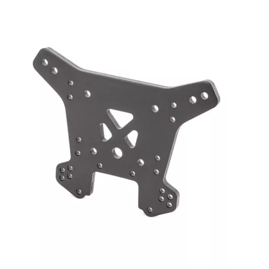 Shock tower, rear, 6061-T6 aluminum (gray-anodized)