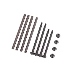 Suspension pin set, front & rear (hardened steel), 4x67mm (4), 3.5x48.2mm (2), 3.5x56.7mm (2)/ M3x0.5mm NL, flanged (2)