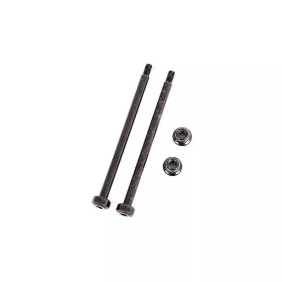Suspension pins, outer, rear, 3.5x56.7mm (hardened steel) (2)/ M3x0.5mm NL, flanged (2)