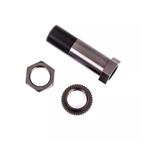 SERVO SAVER POST/ ADJUSTER NUT/ LOCKNUT (DARK TITANIUM-ANODIZED, 6061-T6 ALUMINUM) (1 EACH)