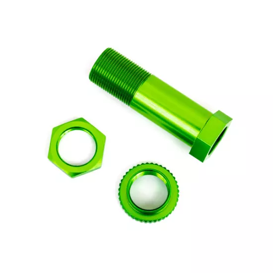 SERVO SAVER POST/ ADJUSTER NUT/ LOCKNUT (GREEN-ANODIZED, 6061-T6 ALUMINUM) (1 EACH)