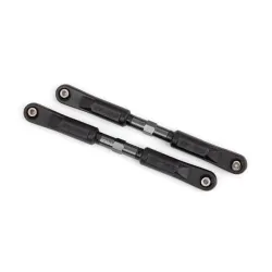 Camber links, front, Sledge (TUBES dark titanium-anodized, 7075-T6 aluminum, stronger than titanium) (117mm) (2)/ rod ends, assembled with steel hollow balls (4)/ aluminum wrench, 8mm (1)