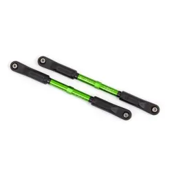 Camber links, rear, Sledge (TUBES green-anodized, 7075-T6 aluminum, stronger than titanium) (144mm) (2)/ rod ends, assembled with steel hollow balls (4)/ aluminum wrench, 8mm (1)