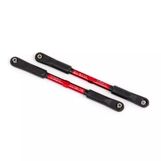 Camber links, rear, Sledge (TUBES red-anodized, 7075-T6 aluminum, stronger than titanium) (144mm) (2)/ rod ends, assembled with steel hollow balls (4)/ aluminum wrench, 8mm (1)