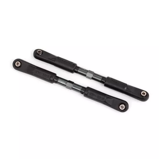 Toe links, Sledge (TUBES dark titanium-anodized, 7075-T6 aluminum, stronger than titanium) (120mm) (2)/ rod ends, assembled with steel hollow balls (4)/ aluminum wrench, 8mm (1)