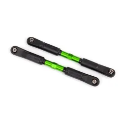 Toe links, Sledge (TUBES green-anodized, 7075-T6 aluminum, stronger than titanium) (120mm) (2)/ rod ends, assembled with steel hollow balls (4)/ aluminum wrench, 8mm (1)