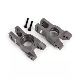 CARRIERS, STUB AXLE, 6061-T6 ALUMINUM (DARK TITANIUM-ANODIZED) (LEFT AND RIGHT)