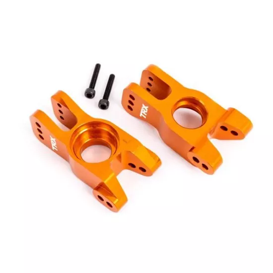 CARRIERS, STUB AXLE, 6061-T6 ALUMINUM (ORANGE-ANODIZED) (LEFT AND RIGHT)