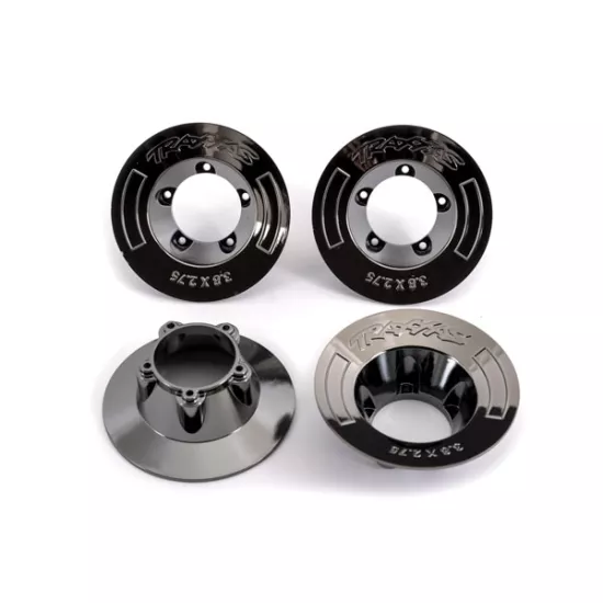 Wheel covers, black chrome (4) (fits #9572 wheels)