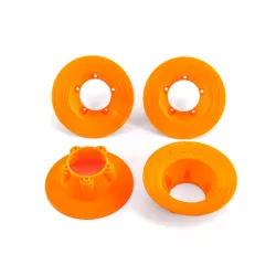 Wheel covers, orange (4) (fits #9572 wheels)
