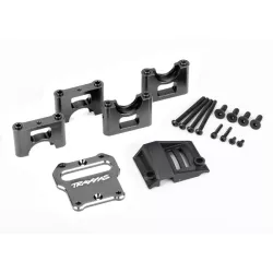 Mount, center differential carrier, 6061-T6 aluminum (dark titanium-anodized)