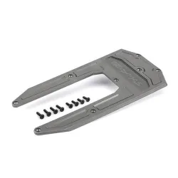 Skidplate, chassis, gray (fits Sledge)