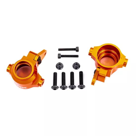 STEERING BLOCKS, 6061-T6 ALUMINUM (ORANGE-ANODIZED), LEFT & RIGHT