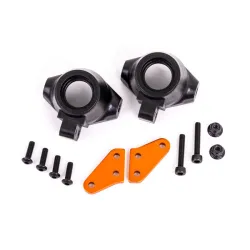 Steering block arms (aluminum, orange-anodized) (2)/ steering blocks, left or right