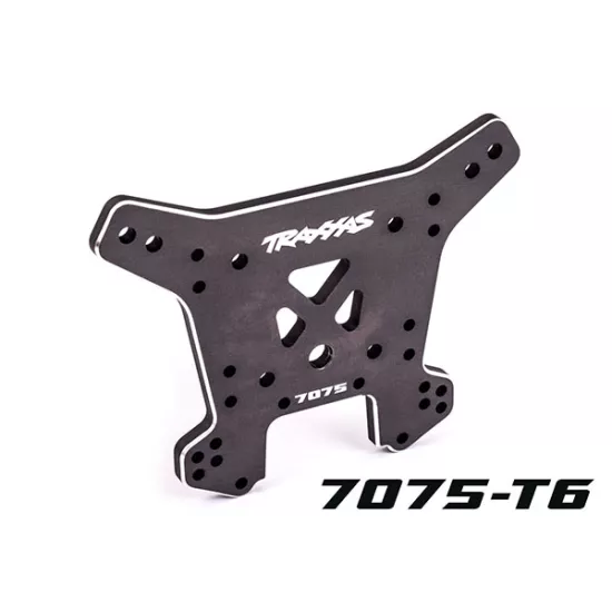 Shock tower, rear, 7075-T6 aluminum (dark titanium-anodized) (fits Sledge)