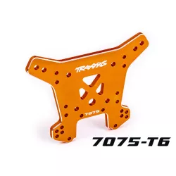 Shock tower, rear, 7075-T6 aluminum (orange-anodized) (fits Sledge)