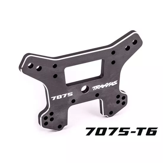 Shock tower, front, 7075-T6 aluminum (dark titanium-anodized) (fits Sledge)