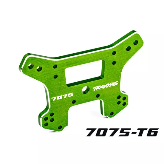 Shock tower, front, 7075-T6 aluminum (green-anodized) (fits Sledge)