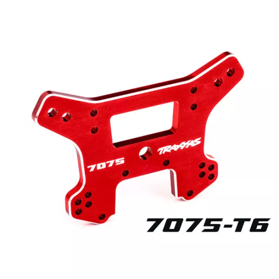 Shock tower, front, 7075-T6 aluminum (red-anodized) (fits Sledge)