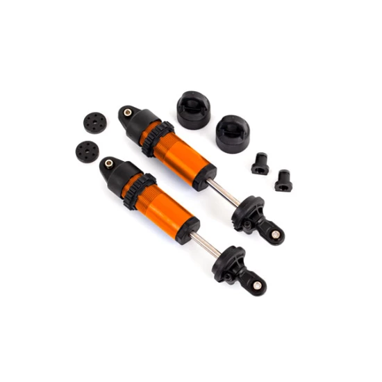 Shocks, GT-Maxx, aluminum (orange-anodized) (fully assembled w/o springs) (2)
