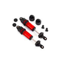 Shocks, GT-Maxx, aluminum (red-anodized) (fully assembled w/o springs) (2)