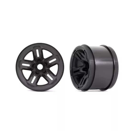 Wheels, 3.8' (black) (2) (17mm splined)