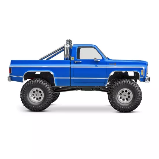 TRX-4M High Trail Crawler with 1979 Chevrolet K10 Truck Body: 1/18-Scale 4WD Electric Truck Blue