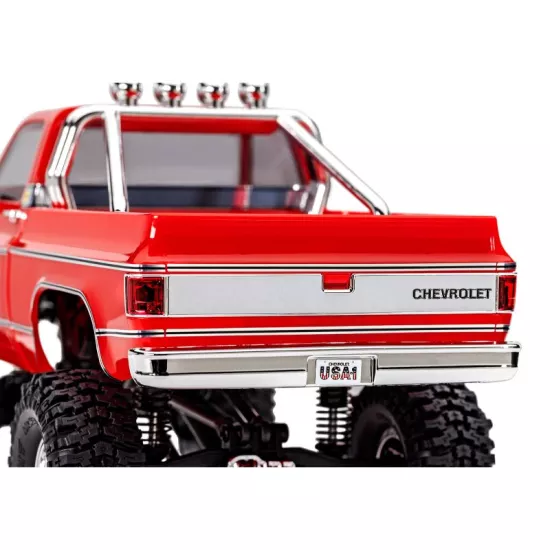 TRX-4M High Trail Crawler with 1979 Chevrolet K10 Truck Body: 1/18-Scale 4WD Electric Truck Rood