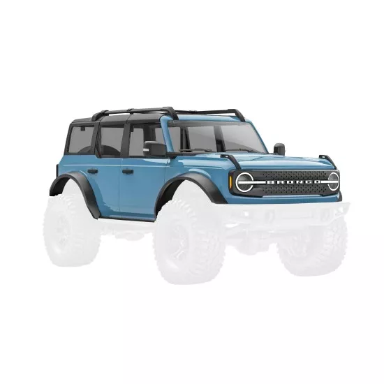 Body, Ford Bronco, complete, Area 51 (includes grille, side mirrors, door handles, fender flares, windshield wipers, spare tire mount, & clipless mounting)