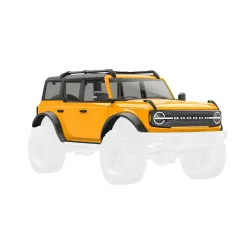 Body, Ford Bronco, complete, Cyber Orange (includes grille, side mirrors, door handles, fender flares, windshield wipers, spare tire mount, & clipless mounting)