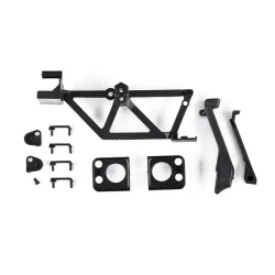 Door handles (4)/ light mounts, front (left & right)/ light retainers, front bumper (left & right)/ fuel cap/ snorkel/ spare tire mount (fits #9712 body)