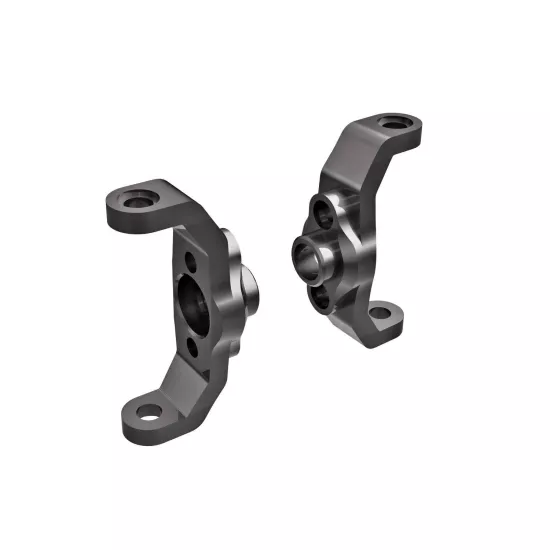 Caster blocks, 6061-T6 aluminum (dark titanium-anodized) (left & right)