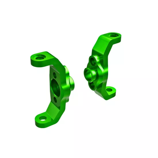 Caster blocks, 6061-T6 aluminum (green-anodized) (left & right)