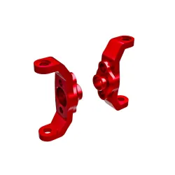 Caster blocks, 6061-T6 aluminum (red-anodized) (left & right)