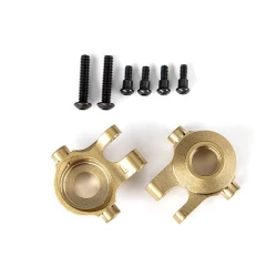 Steering blocks, brass (7 grams) (left & right)/ 2.5x12mm BCS (with threadlock) (2)/ 2x6mm SS (with threadlock) (4)