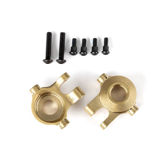 Steering blocks, brass (7 grams) (left & right)/ 2.5x12mm BCS (with threadlock) (2)/ 2x6mm SS (with threadlock) (4)