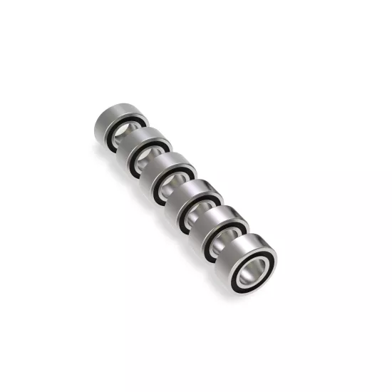 Ball bearing set, transmission, black rubber sealed (contains 3x6x2.5mm bearings (6))