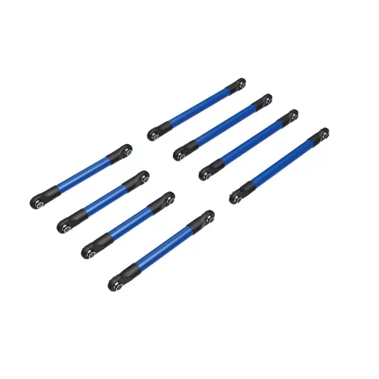 Suspension link set, 6061-T6 aluminum (blue-anodized) (includes 5x53mm front lower links (2), 5x46mm front upper links (2), 5x68mm rear lower or upper links (4))