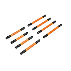 Suspension link set, 6061-T6 aluminum (orange-anodized) (includes 5x53mm front lower links (2), 5x46mm front upper links (2), 5x68mm rear lower or upper links (4))