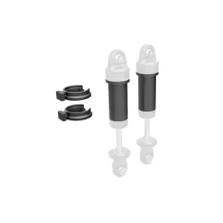 Body, GTM shock, 6061-T6 aluminum (dark titanium-anodized) (includes spring pre-load spacers) (2)