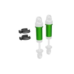 Body, GTM shock, 6061-T6 aluminum (green-anodized) (includes spring pre-load spacers) (2)