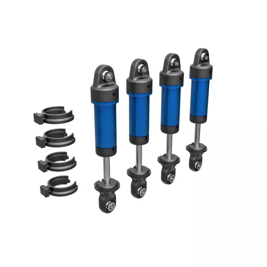 Shocks, GTM, 6061-T6 aluminum (blue-anodized) (fully assembled w/o springs) (4)