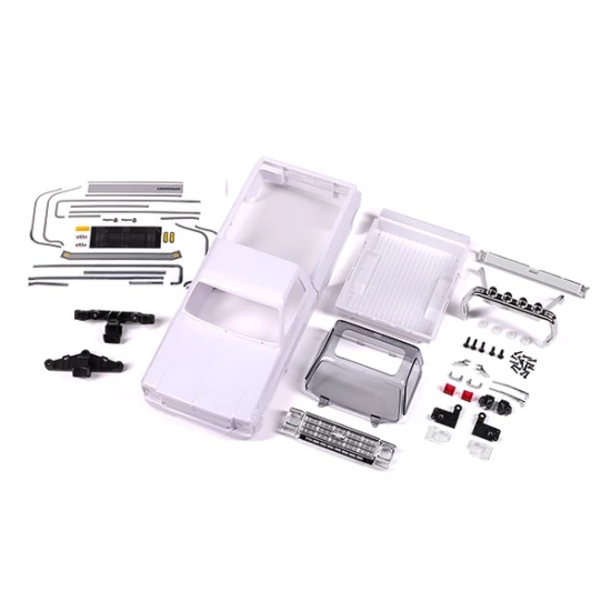 Body,  Chevrolet K10 Truck (1979), complete (unassembled) (white, requires painting) (includes grille, side mirrors, door handles, roll bar, windshield wipers, & clipless mounting) (requires #9835 front & rear bumpers)