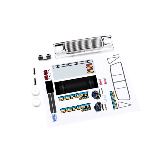TRX-4M BIGFOOT BODY KIT Body conversion kit, 1/18 scale TRX-4MT Bigfoot No. 1 (includes front grille, engine detail & decals) (fits #9812 body)