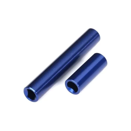 Driveshafts, center, female, 6061-T6 aluminum (blue-anodized) (front & rear) (for use with #9751 metal center driveshafts) (fits 1/18 TRX-4M vehicles with 161mm wheelbase)