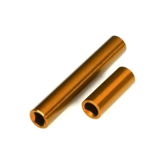 Driveshafts, center, female, 6061-T6 aluminum (orange-anodized) (front & rear) (for use with #9751 metal center driveshafts) (fits 1/18 TRX-4M vehicles with 161mm wheelbase)