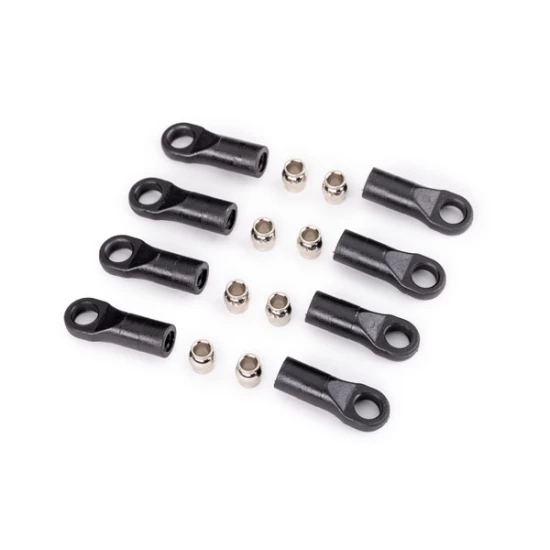 Rod ends, long (8)/ hollow balls, steel (8) (for 1/18 scale TRX-4Mâ„¢ vehicle accessory suspension links)